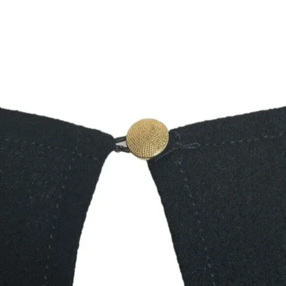 Madewell et SEZANE Colette Black Top with Gold Buttons Size XS - Picture 12 of 12